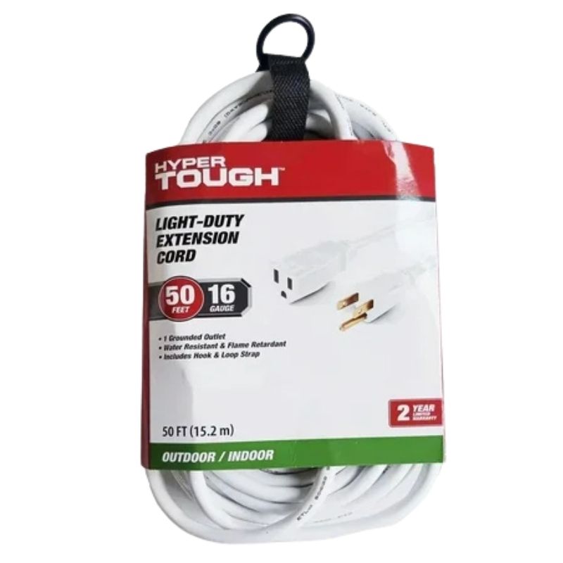 EXTENSION CORD 3/16 50FT SJTW WHITE