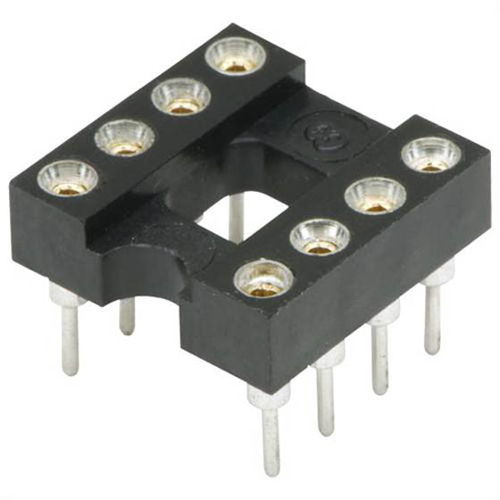 IC SOCKET MACH 8P 7.6MM TIN 