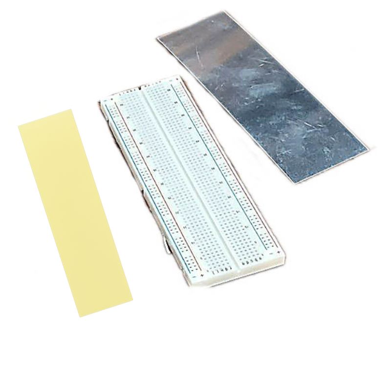 BREADBOARD 2 STRIP 2.1X6.4IN 830 TIE POINTS WITH METAL PLATE