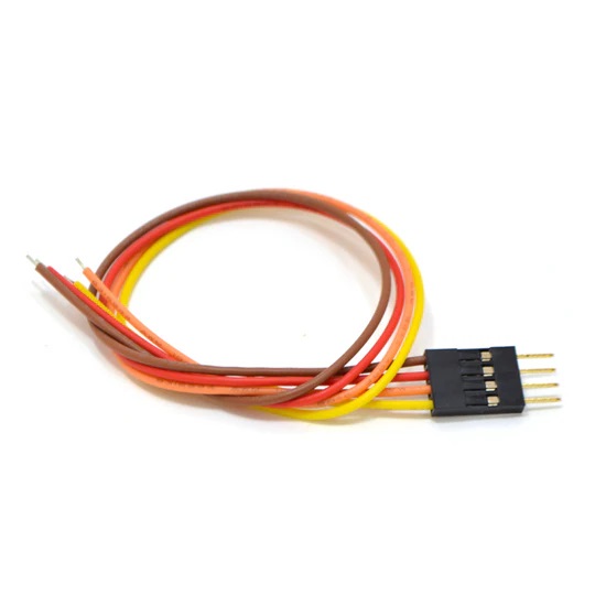 JUMPER WIRE MALE 4P TO OPEN END 24AWG ASSORTED COLOR 1.5IN