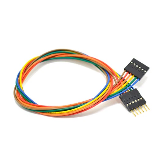 JUMPER WIRE MALE/FEM 6P 1.5IN 24AWG ASSORTED COLOR 0.1IN PITCH