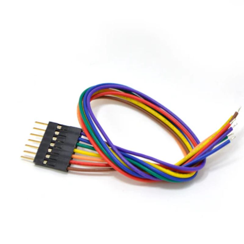 JUMPER WIRE MALE 10P TO OPEN END 24AWG ASSORTED COLOR 0.1IN PITCH