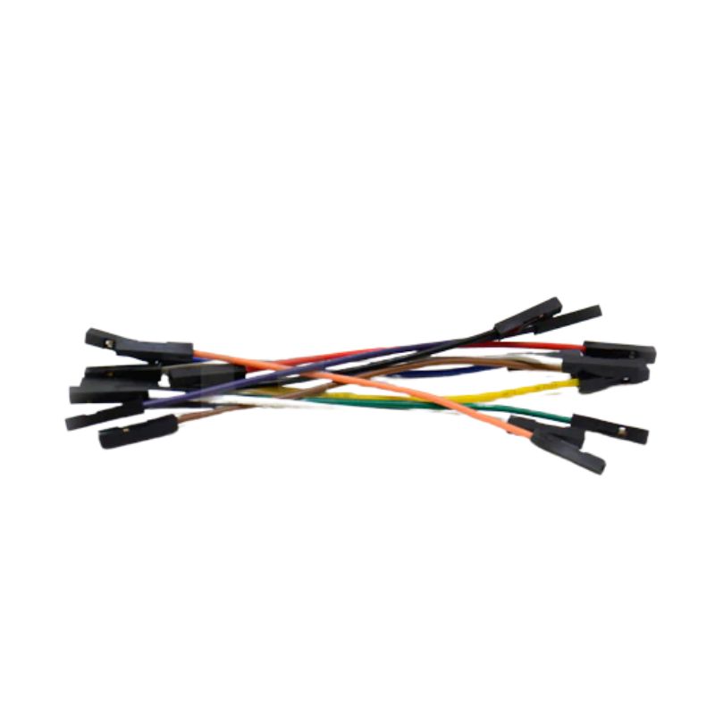 JUMPER WIRE FEMALE FEMALE 3IN ASSORTED COLORS 10PCS/PKG