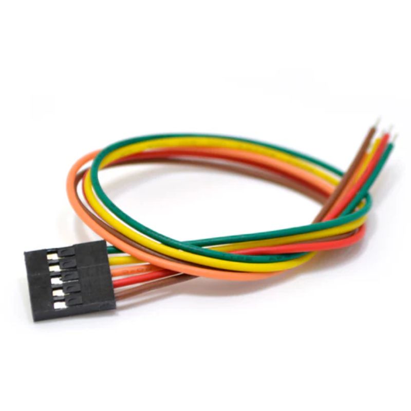 JUMPER WIRE FEM 5P TO OPEN END 8IN 24AWG