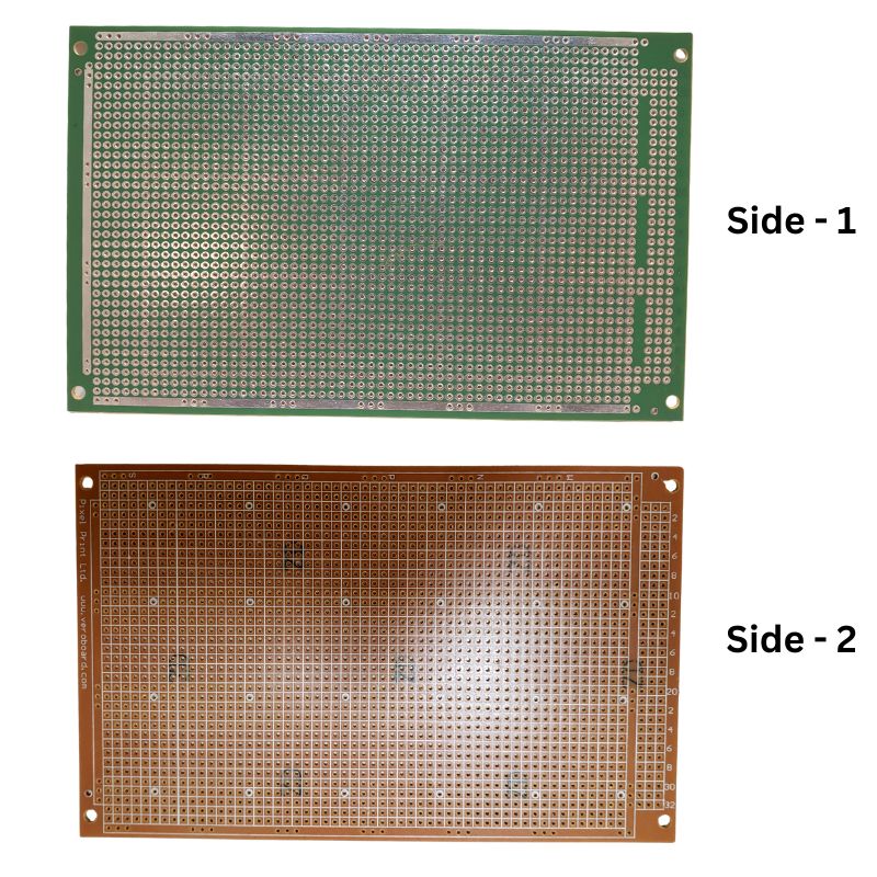 PCB ETCHED SS 4X6IN 1 HOLE PAD POWER BUS TINNED 0.1IN PITCH