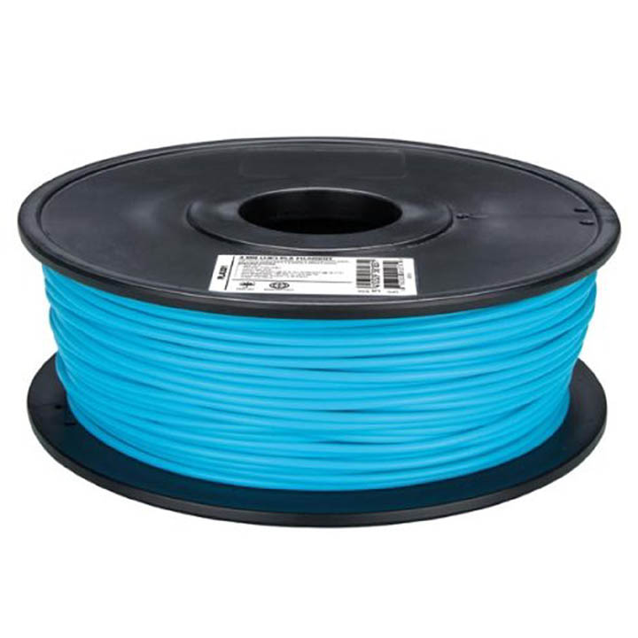 3D FILAMENT PLA LIGHT BLU 3MM 1KG 2IN CENTER HOLE