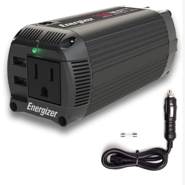 INVERTER DC/AC 150W 12VDC-115VAC AC OUTPUT AND DUAL USB PORTS