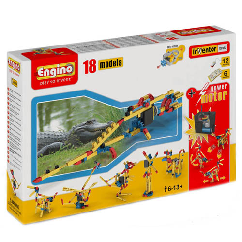 ENGINO-INVENTOR BASIC SERIES 18 MODEL SET WITH MOTOR