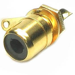 RCA JACK CHMT SOL BLK GOLD 