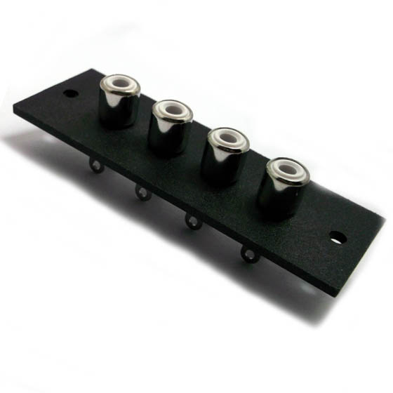 RCA JACK 4P CHMT PLAST BLK TIN 