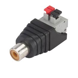 RCA JACK TO 2P SPRING TERMINALS 