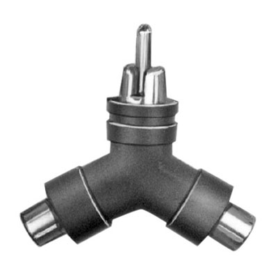 ADAPTER RCA PLUG-2XRCA JACK TIN 