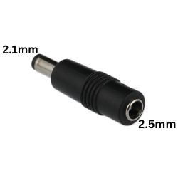 DC POWER ADAPT 2.5MM JK-2.1MM PL 2.1X5.5X11MM