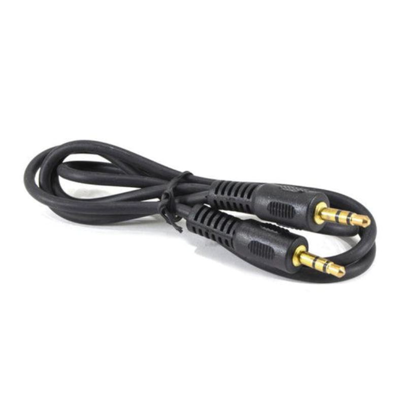 AUDIO CABLE 3.5 STEREO PL-PL 3FT BLK GOLDEN