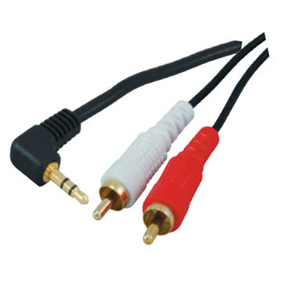 AUDIO CABLE 3.5 STEREO PL RA RCA RCAPLX2 6FT GOLD