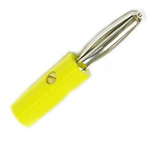 BANANA PLUG SC/HOL STD YEL INS 