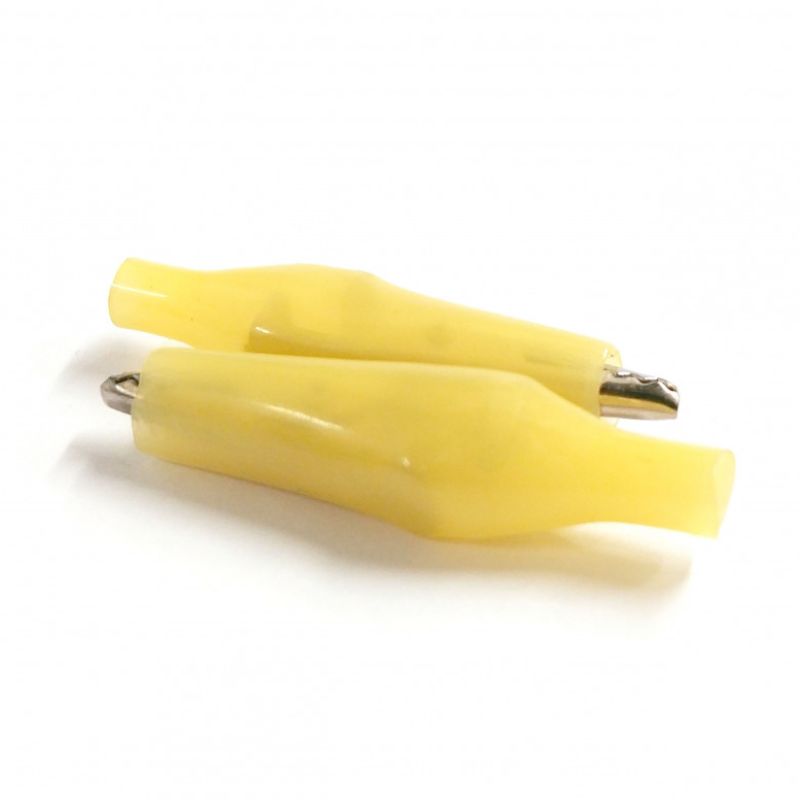 ALLIGATOR CLIP W/BOOT YEL SMALL 