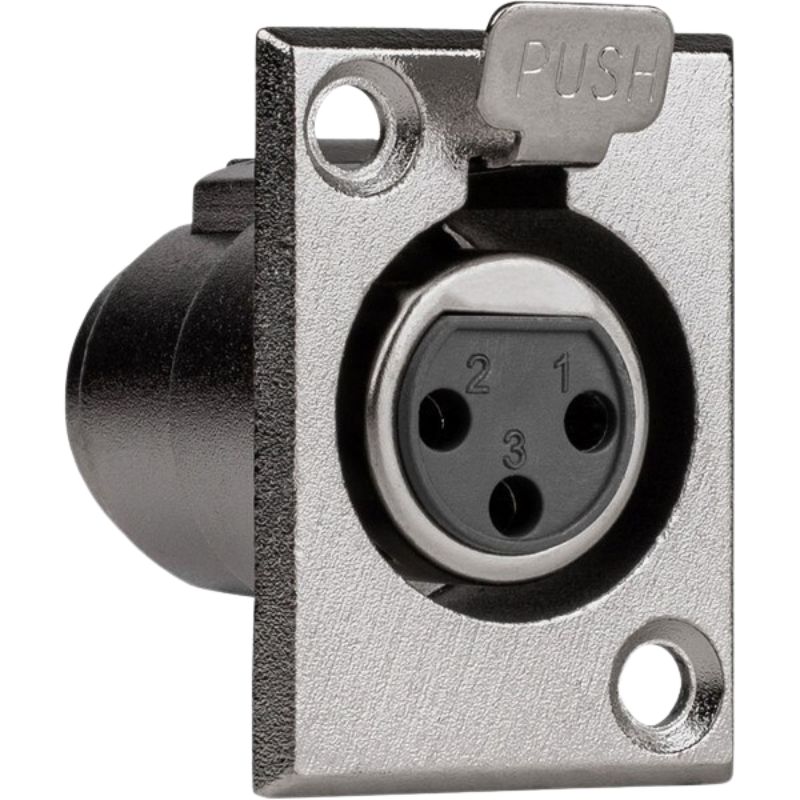 XLR 3JK CHASIS MOUNT TIN SOLDER LOCK METAL