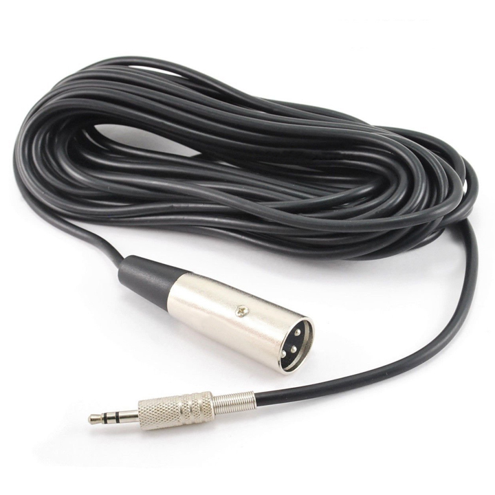 XLR CABLE 3PL-3.5 STEREO PL 25FT 