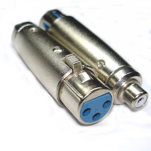 XLR ADAPT 3JK-RCA JACK METAL TIN 
