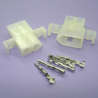 MOLEX KIT 2POS 1X2 2SET .093IN LOCK 12A@25V  18-22AWG