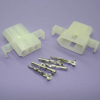 MOLEX KIT 3POS 1X3 1SET .093IN LOCK 12A@25V 18-22AWG