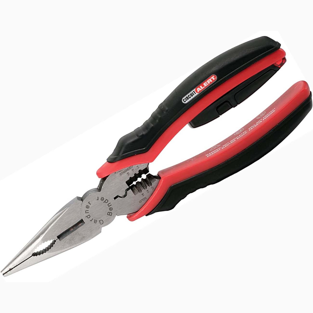 CIRCUIT ALERT VOLTAGE SENSING LONG NOSE PLIERS 8IN LONG
