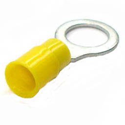 RING TERM YEL 5/16IN 12-10AWG ID-8.15MM OD-15MM DOUBLE CRIMP