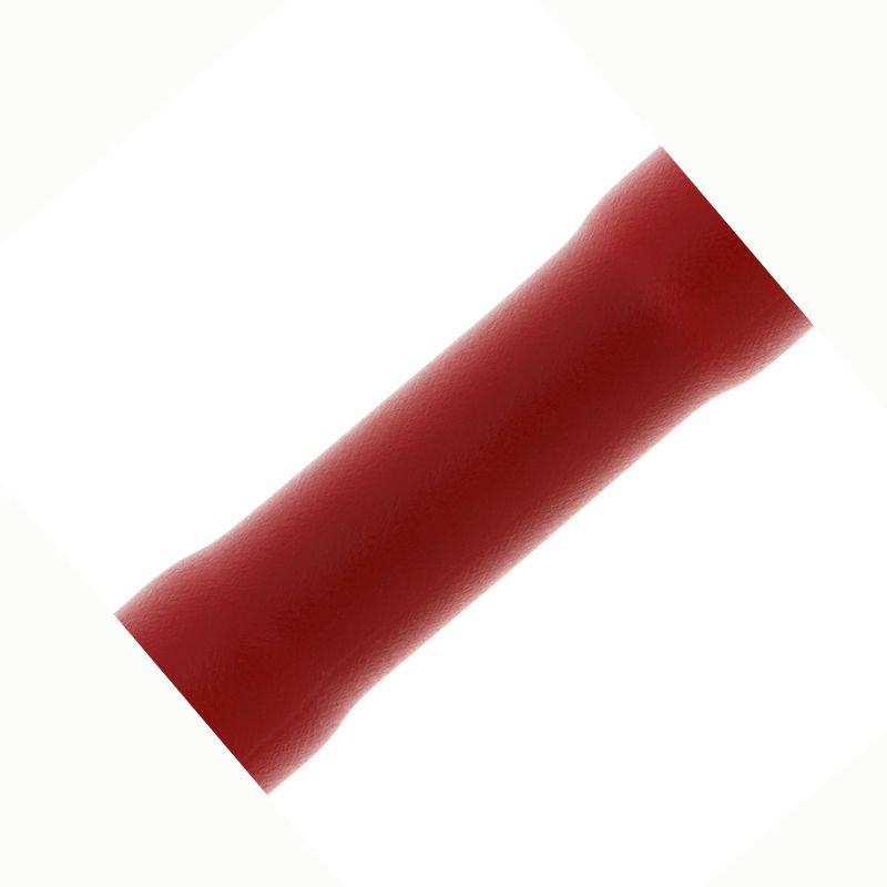 BUTT CONN RED 8AWG CRIMP 600V 0.33X1.39IN TINNED COPPER