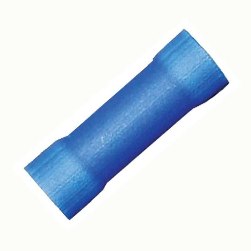 BUTT CONN BLUE 6AWG CRIMP 600V 0.41X1.77IN TINNED COPPER
