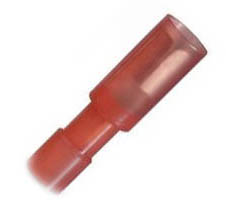 BULLET FEM RED 0.157IN 22-18AWG 4MM FULLY INSU. HEAT SHRINK