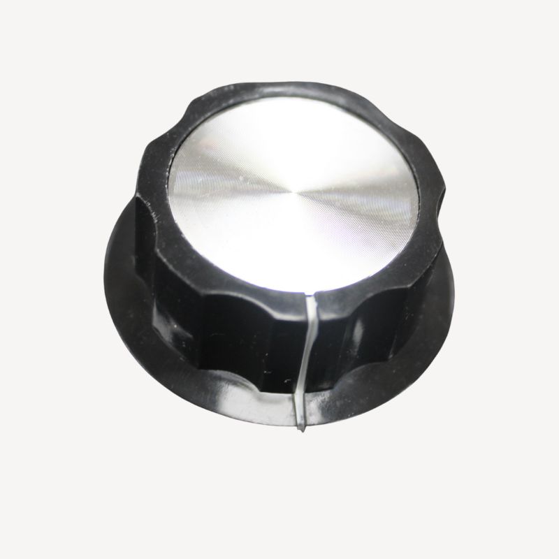 KNOB 1/4IN PLAST 45MM SCREW BLK 