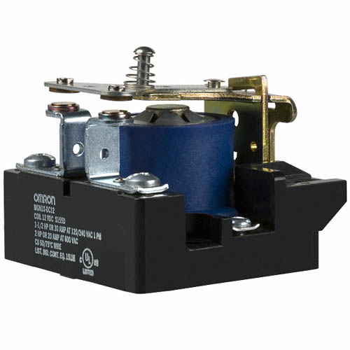 RELAY DC 12V 1P1T 30A 4P SQR SCR NO 30A/125VAC/240VAC 20A/600VAC