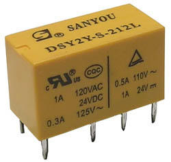 RELAY DC 12V 2P2T 2A 8P PCMT .5A/125VAC 2A/30VDC