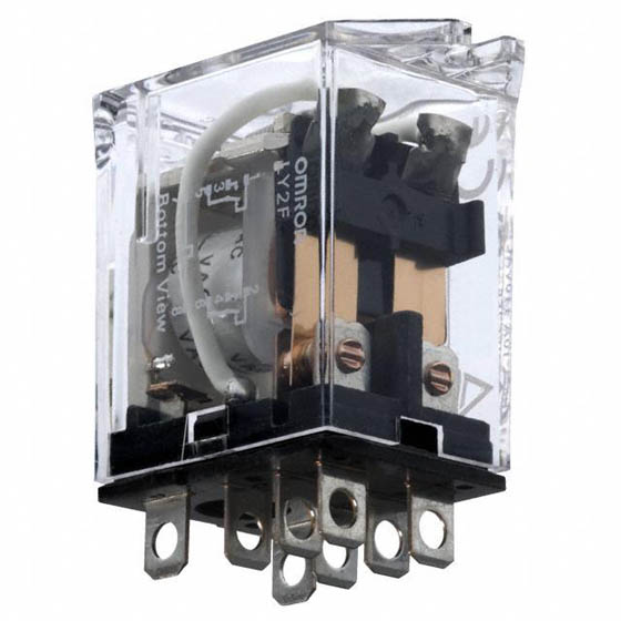 RELAY DC 24V 1P2T 15A 8P PLUGIN 15A/220VAC/30VDC WITH FLANGE