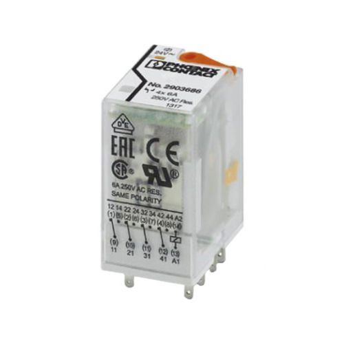 RELAY AC 24V 4P2T 6A 14P SOL/SKT 6A 250VAC/DC