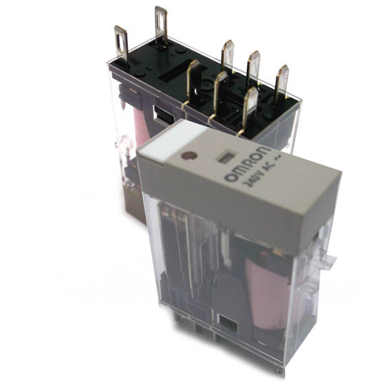 RELAY AC 240V 2P2T 5A 8P SKT MT W/LED 5A/250VAC/30VDC