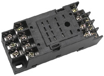 RELAY SOCKET 14P SQR SCREW CHMT/ DIN RAIL
