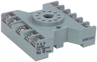 RELAY SOCKET 11P RND SCREW CHMT/ DIN RAIL