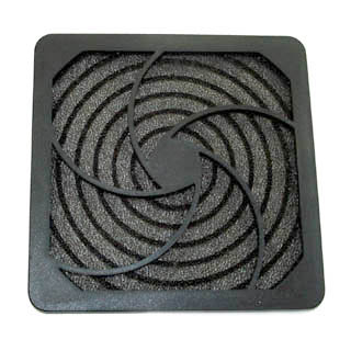 FAN GUARD 4.7IN PLAST FILTER BLK 