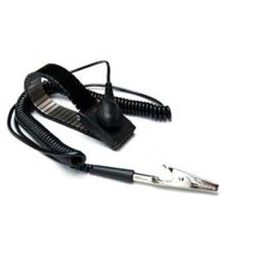 ANTISTATIC WRIST STRAP 9.8FT BLK WITH SNAP/ALIGATOR CLIP