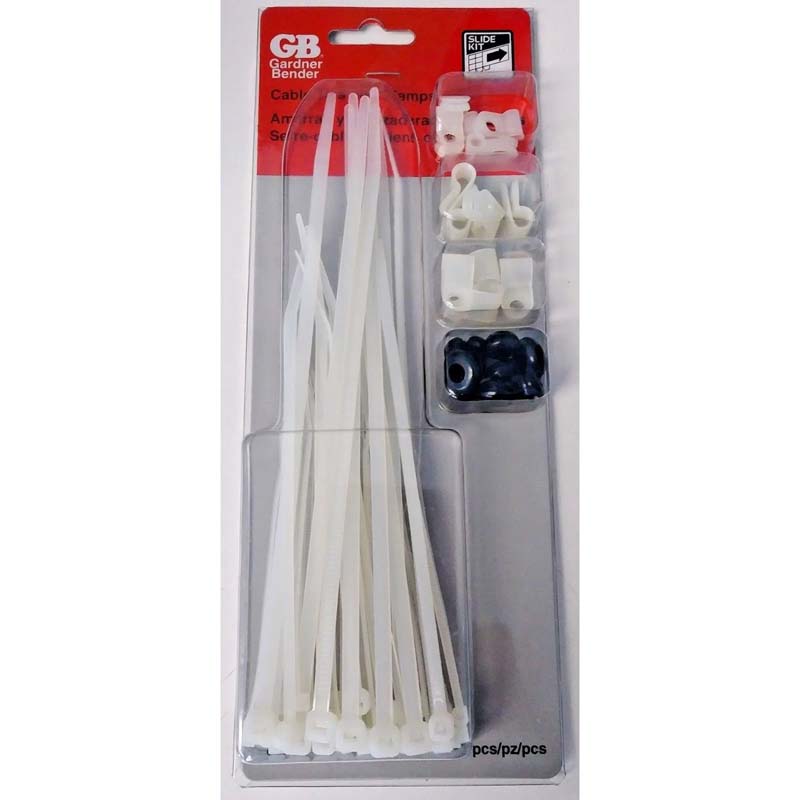 CABLE TIE KIT NAT 70PCS 