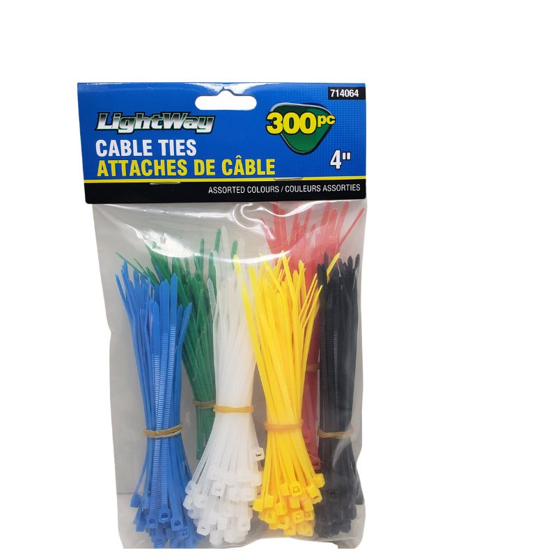 CABLE TIE 6 DIFERENT COLOURS 4IN 18LB WIDTH 2.5MM