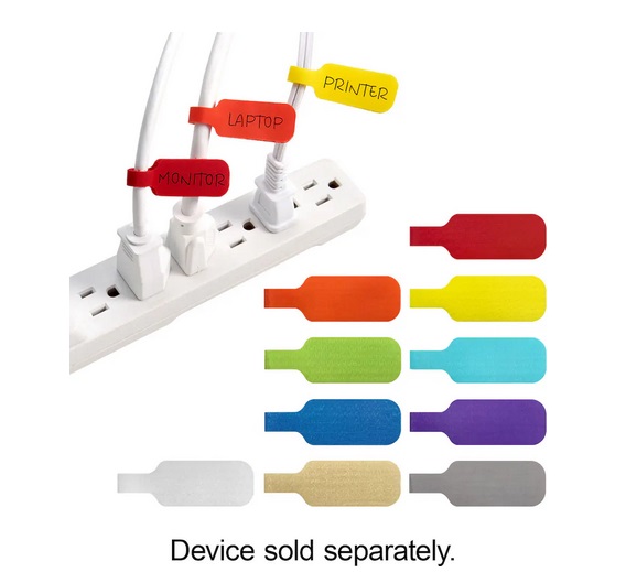 CABLE MARKER -LABELS HOOK & LOOP ATTACHMENT ASSORTED 10PCS/PACK
