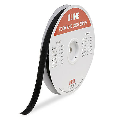 VELCRO LOOP 25MM TAPE BLK 75FT 