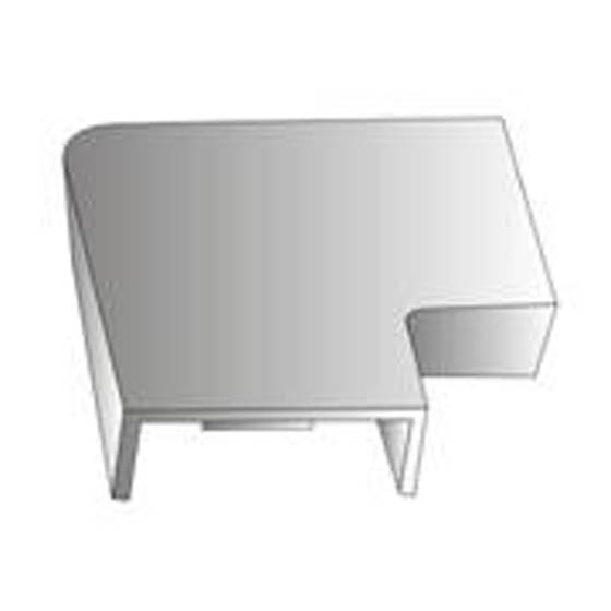 RACEWAY FLAT ELBOW 0.9X0.5IN WHT 