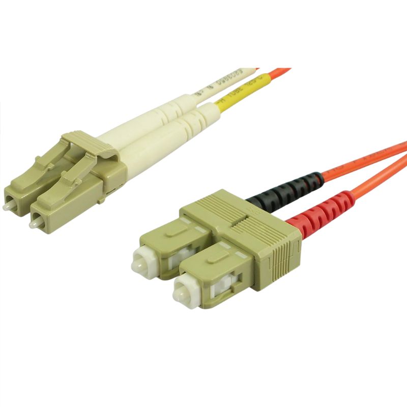 FIBER OPTIC PATCH CORD SC-LC 5M DUPLEX MM 62.5/125UM ORG