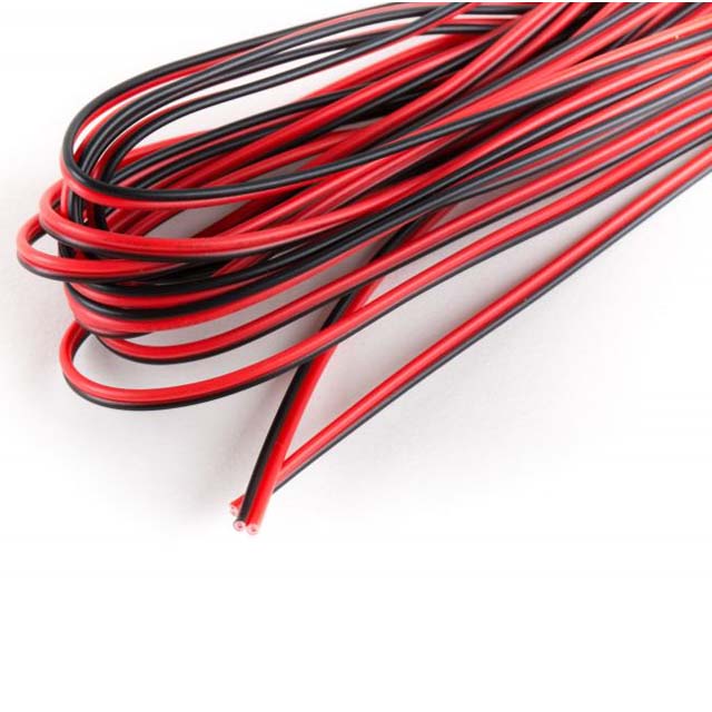DC WIRE 26AWG BLK/RED PAIR 16FT 