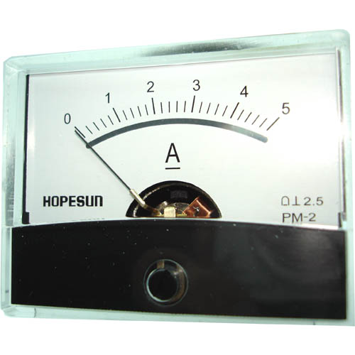 PANEL METER DC 0-5AMP 2.4X1.9IN 