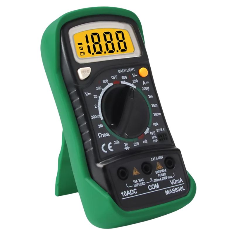MULTIMETER DIGITAL 10A W/BASIC HFE/DATA HOLD MINI SIZE